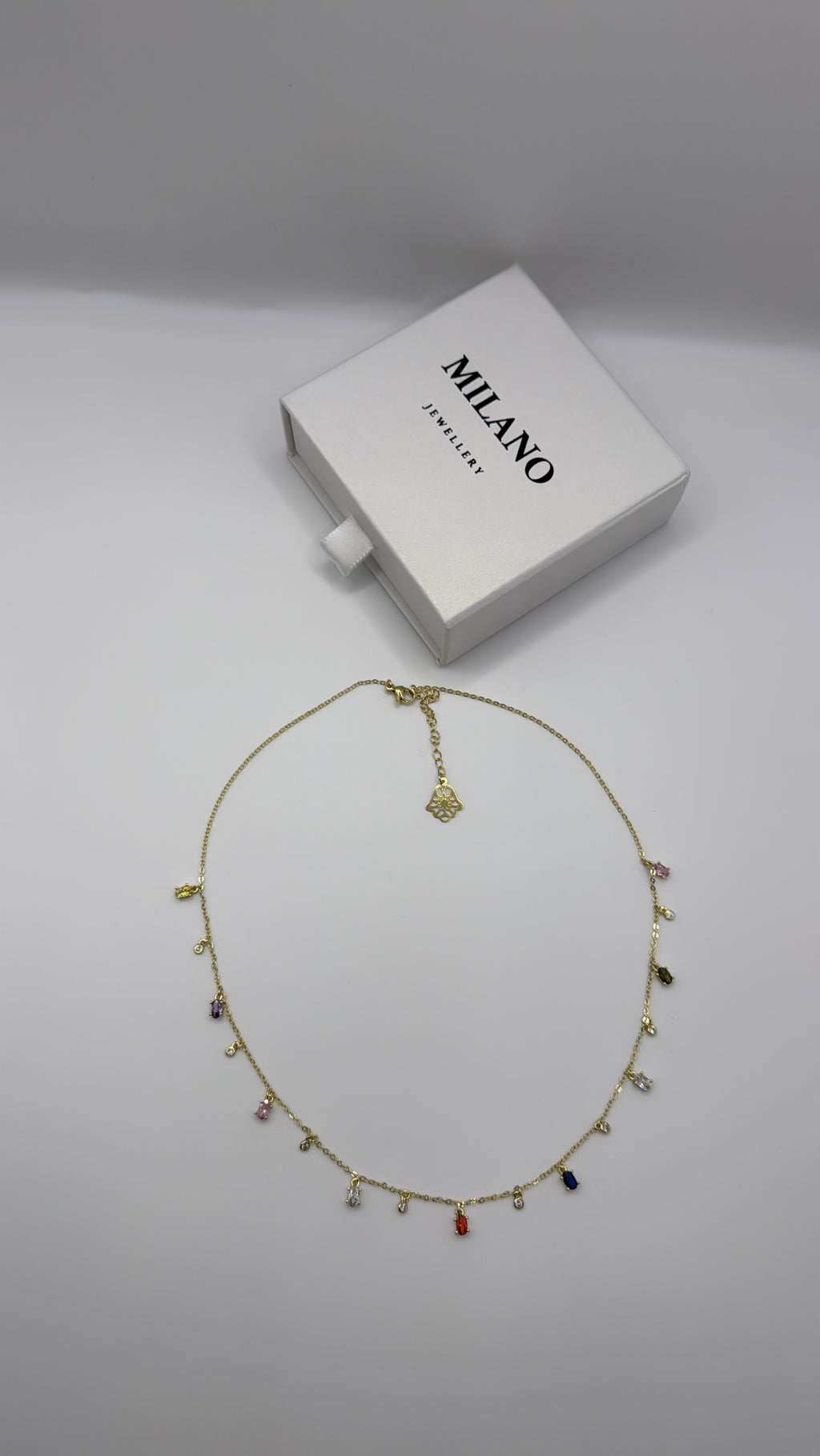 ✨ Collar de Oro 18K sobre Acero Inoxidable con piedras🌈