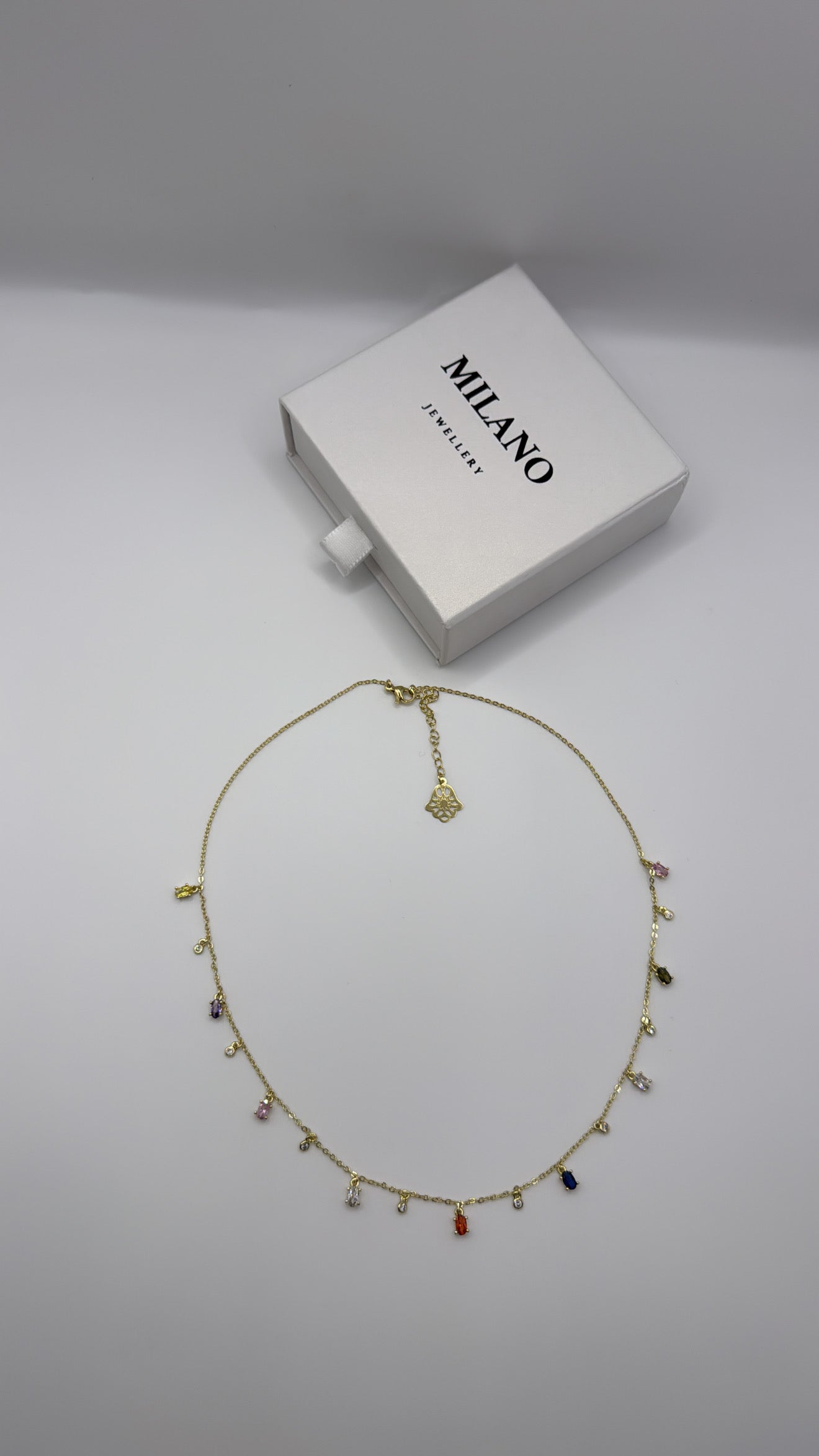 ✨ Collar de Oro 18K sobre Acero Inoxidable con piedras🌈