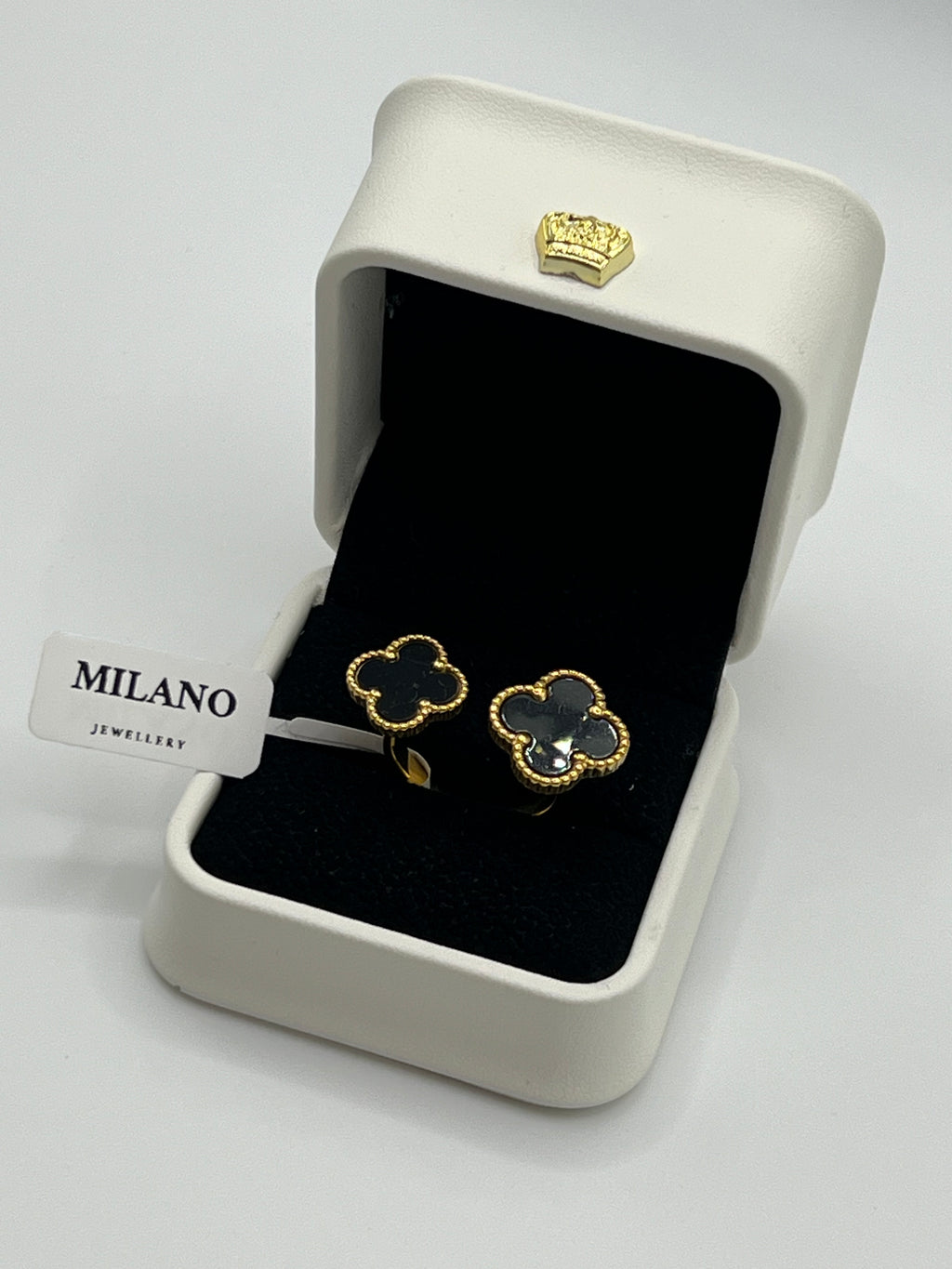 Anillo Trébol Doble - Oro 18K sobre Acero Inoxidable